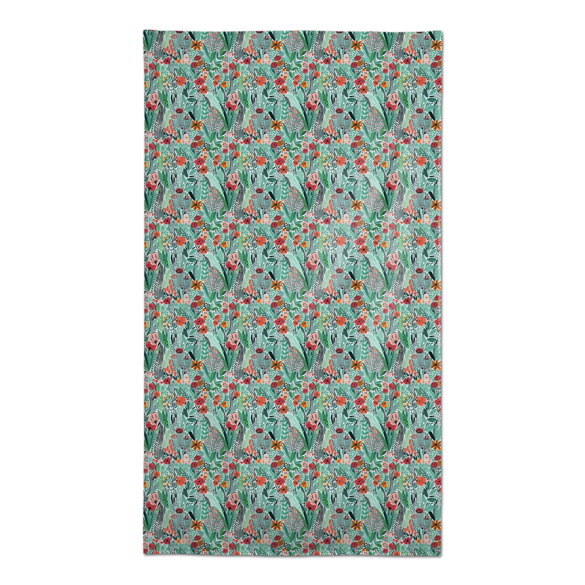 Lush Floral Pattern Tablecloth